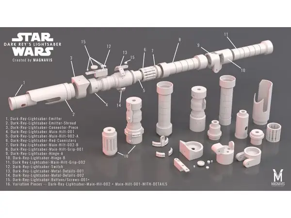 Darkside Rey Lightsaber - The Rise of Skywalker