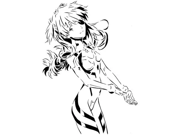 Asuka Shikinami Langley stencil 3