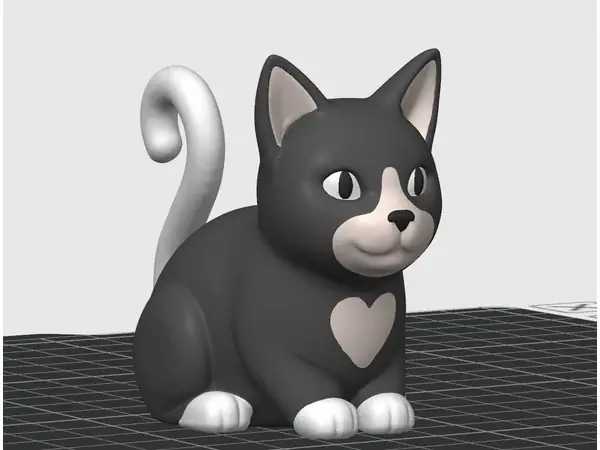 Cute Cat 3D Model 2 – Multi Color Friendly STL | SAVFX Series (Free)