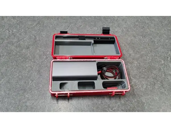 Rugged Box for FNIRSI HS-01 soldering iron and poweradd 100w power bank