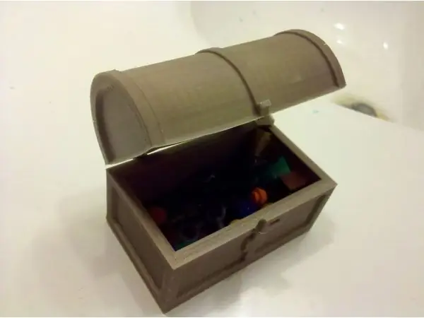 Hinged Treasure Chest with Latch