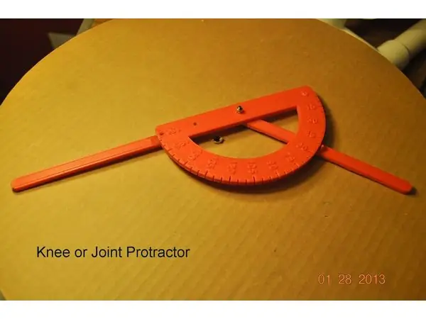Knee and Joint Protractor - goniometer - repaired 1.29.2017