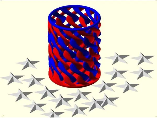 Two Colour(Color) Spiral Cup