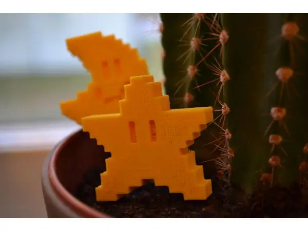 Super Mario World star and moon