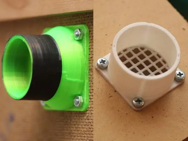 Tube Adapter Flange with Optional Grating (Parametric)