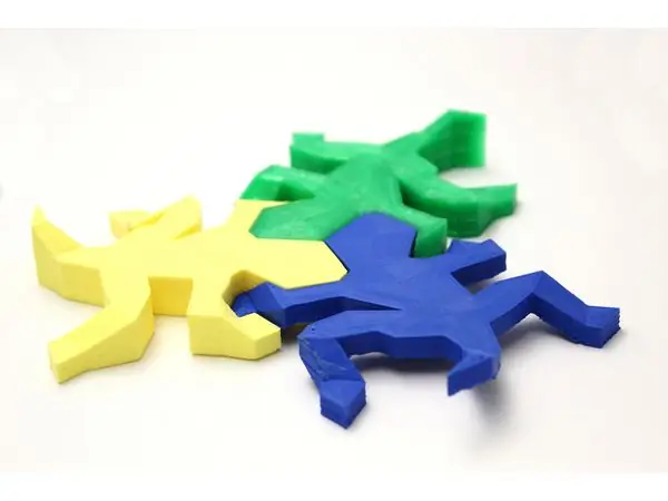 Printable 3D Escher-Style Lizard