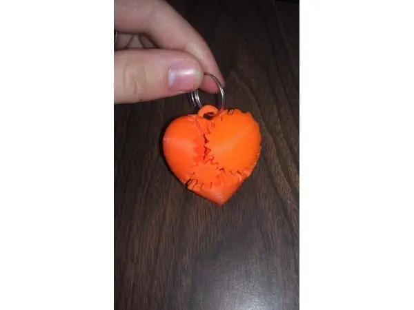 Keychain Screwless Heart Gears