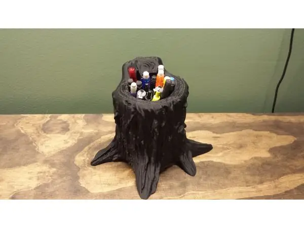 Tree Stump Pencil Holder