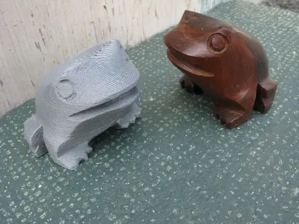 Wooden Frog and Marble Cat