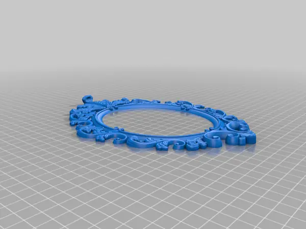 Baroque frame flat base for printing