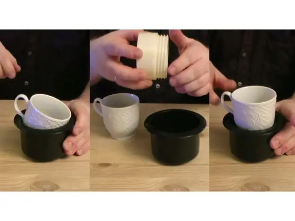 Adjustable height for the coffee cup holder