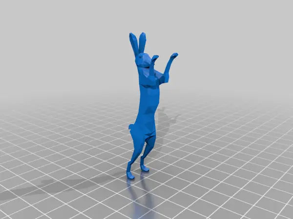 low poly hare