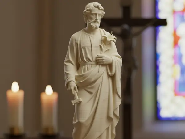 San Giuseppe statua religione cattolica realistica