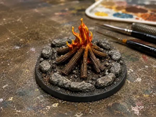 50mm D&D Fire Pit Terrain Piece