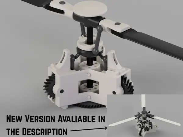Modular Helicopter Rotor with Swash Plate (Old)