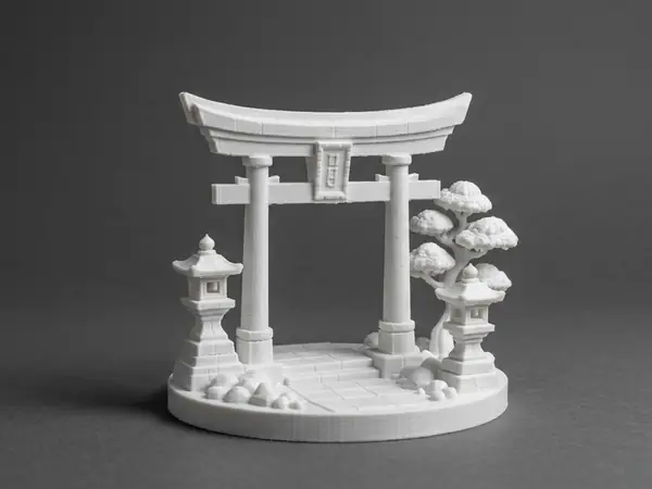 Japanese Torii Gate Garden Model