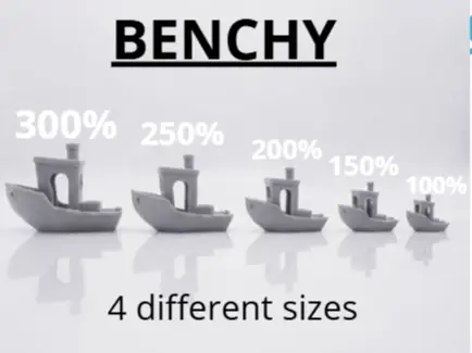 Benchy / 4 different sizes ( from 150% to 300% )