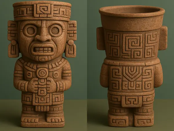 Vaso - Totem Azteco decorativo Multifunzionale