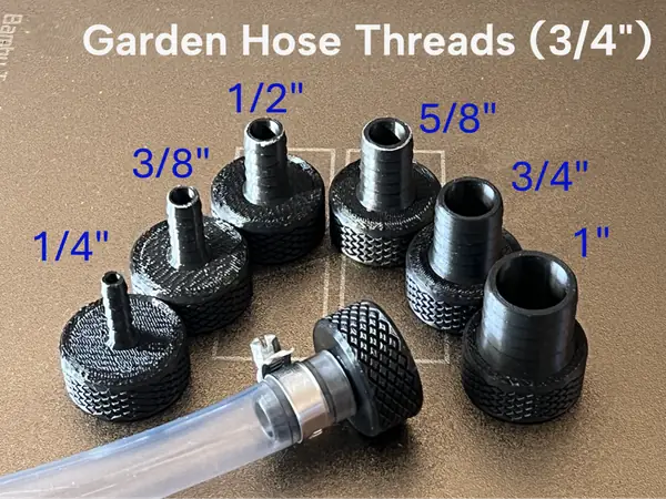 Female garden hose fitting with hose Barb adaptor