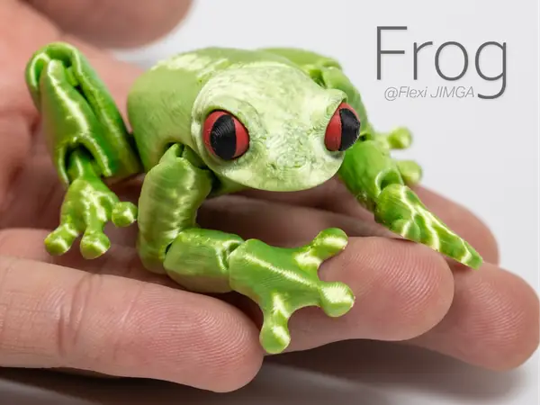 Tiny Flexi Frog Animal  -  Separated Colors Print