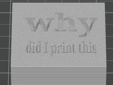why did I print this