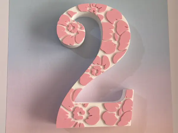 Numbers Floral Raised - Set 0 to 9