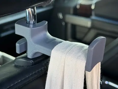 Parametric removable headrest hook