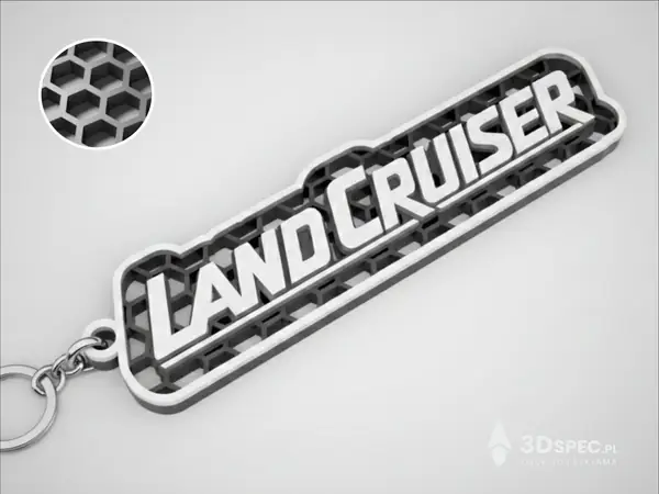 Toyota Land Cruiser honeycomb keychain