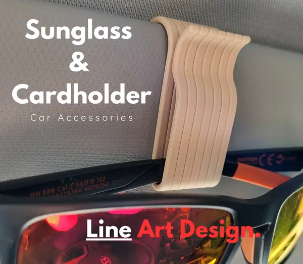 Sunglasses and Card Clip Holder Car Visor