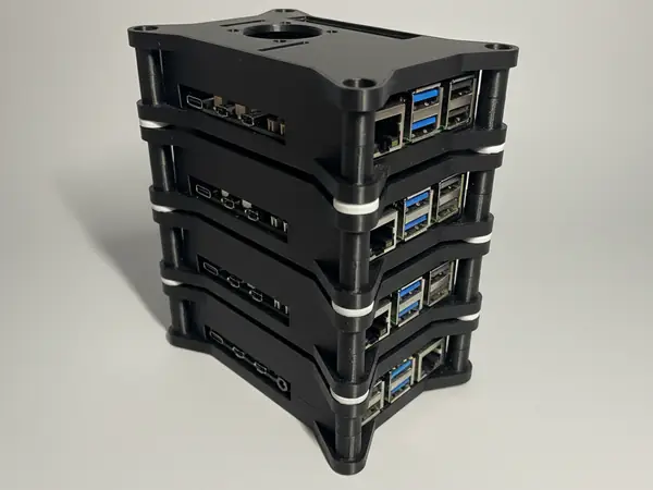 Parametric Stackable Raspberry Pi Cluster Case