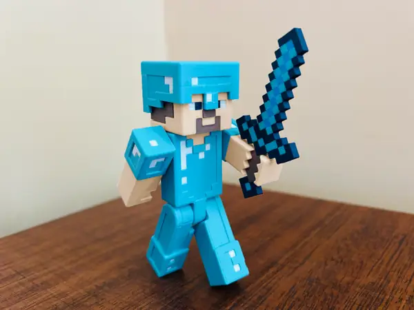 Minecraft Diamond Steve - Articulated