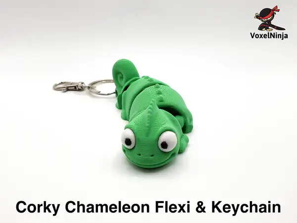 Corky Chameleon Flexi & Keychain