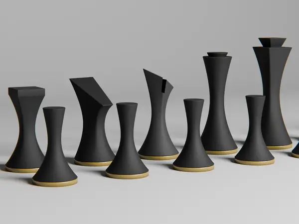 Minimalist chess pieces