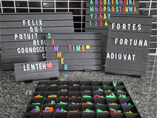 Modular Letterboard – 5 Sizes, Stands & Organizer