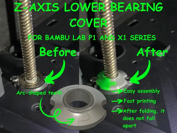Z-axis lower bearing cover X1C / X2D / P1S / P2S