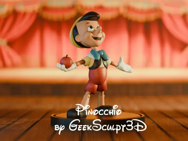 Pinocchio Figurine - Iconic Cartoon Character Art