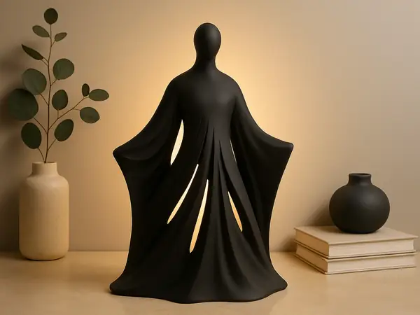 Mystic Cloaked Figure –  Dark Angel Sculpture