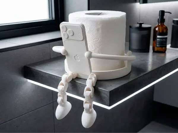 Toilet Paper Holder - Articulated & Fun + Iphone