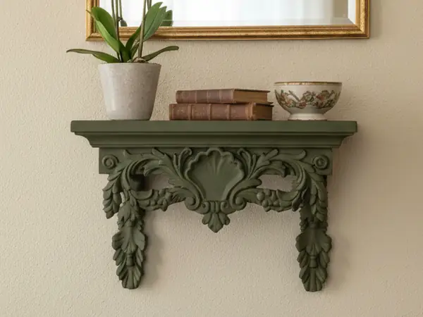 Baroque Scroll Shelf: The Acanthus Elegance
