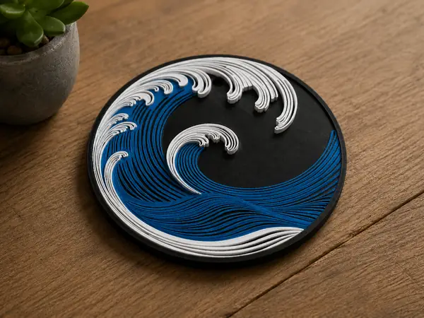 Ocean Wave Layered Wall Art