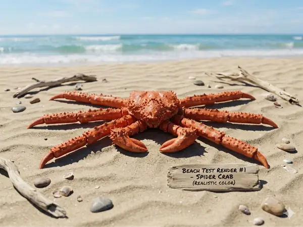 Flexi Realistic Spider Crab ( no support)