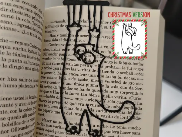 Hanging Cat Bookmark #7 Simon's Cat