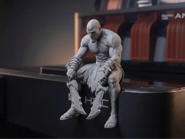 Resting Kratos - Blades of Chaos