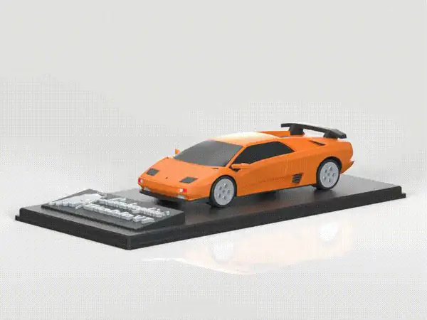 【Lamborghini】兰博基尼Diablo VT 超跑 64比例带底座展示架车模 组装/轮胎可动