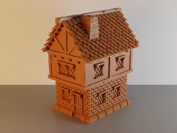 Fantasy medieval house terrain piece