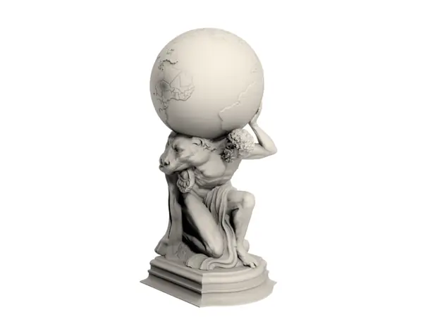 Hercules Holding the World Sculpture