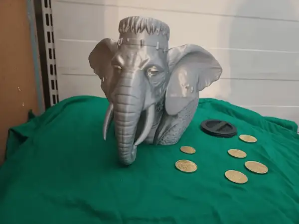 Frankenstein Elephant piggy bank