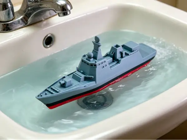 浴缸玩具：可以浮在水上的军舰