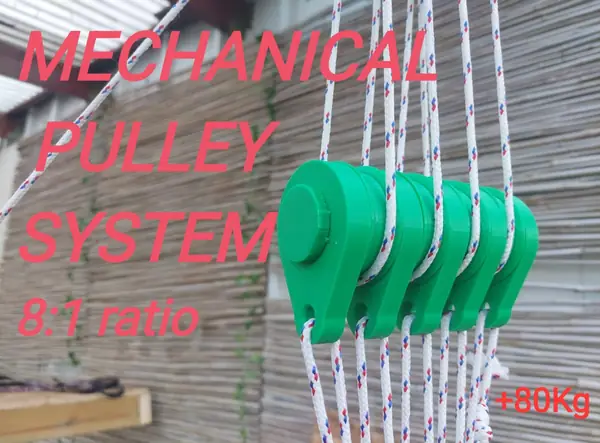 Pulley system with an 8:1 ratio (really working!!)