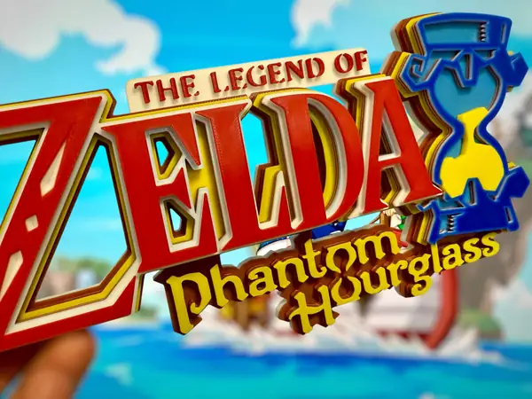 Zelda Phantom Hourglass Logo Display Stand
